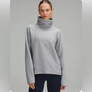 Lululemon Waffle-Knit Funnel-Neck Long Sleeve Shirt Pullover